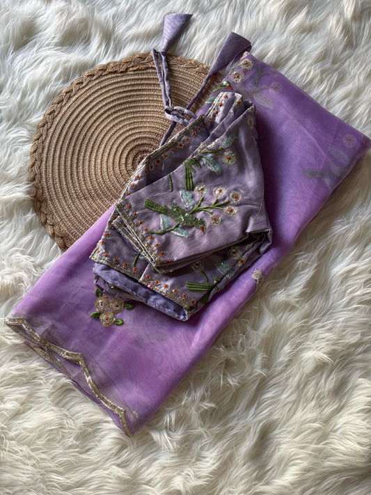 Pure soft organza saree