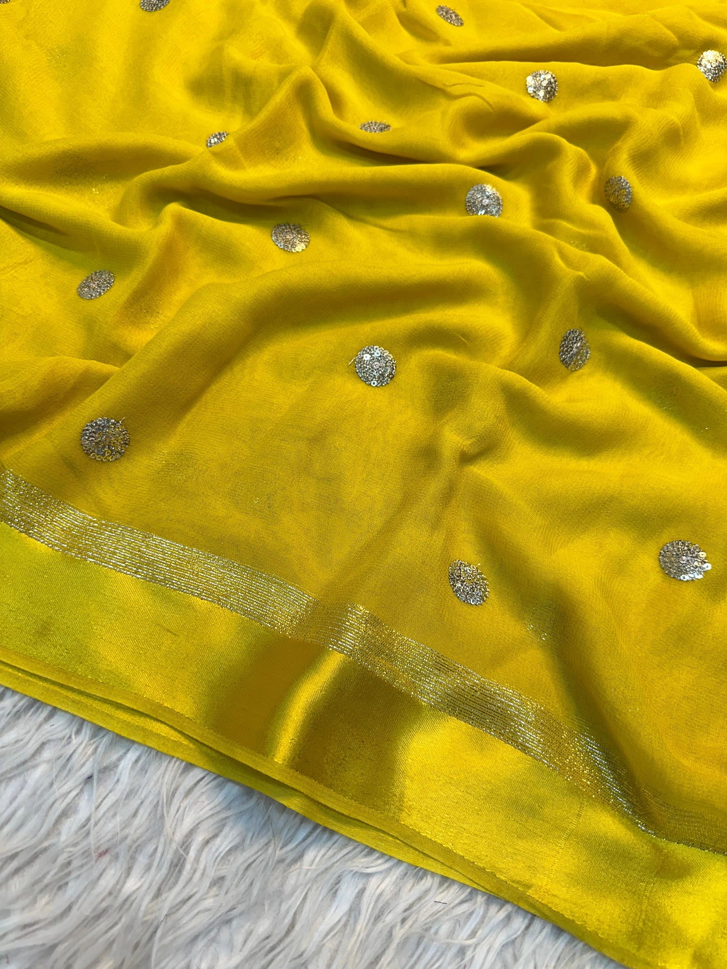 Satin patta saree
