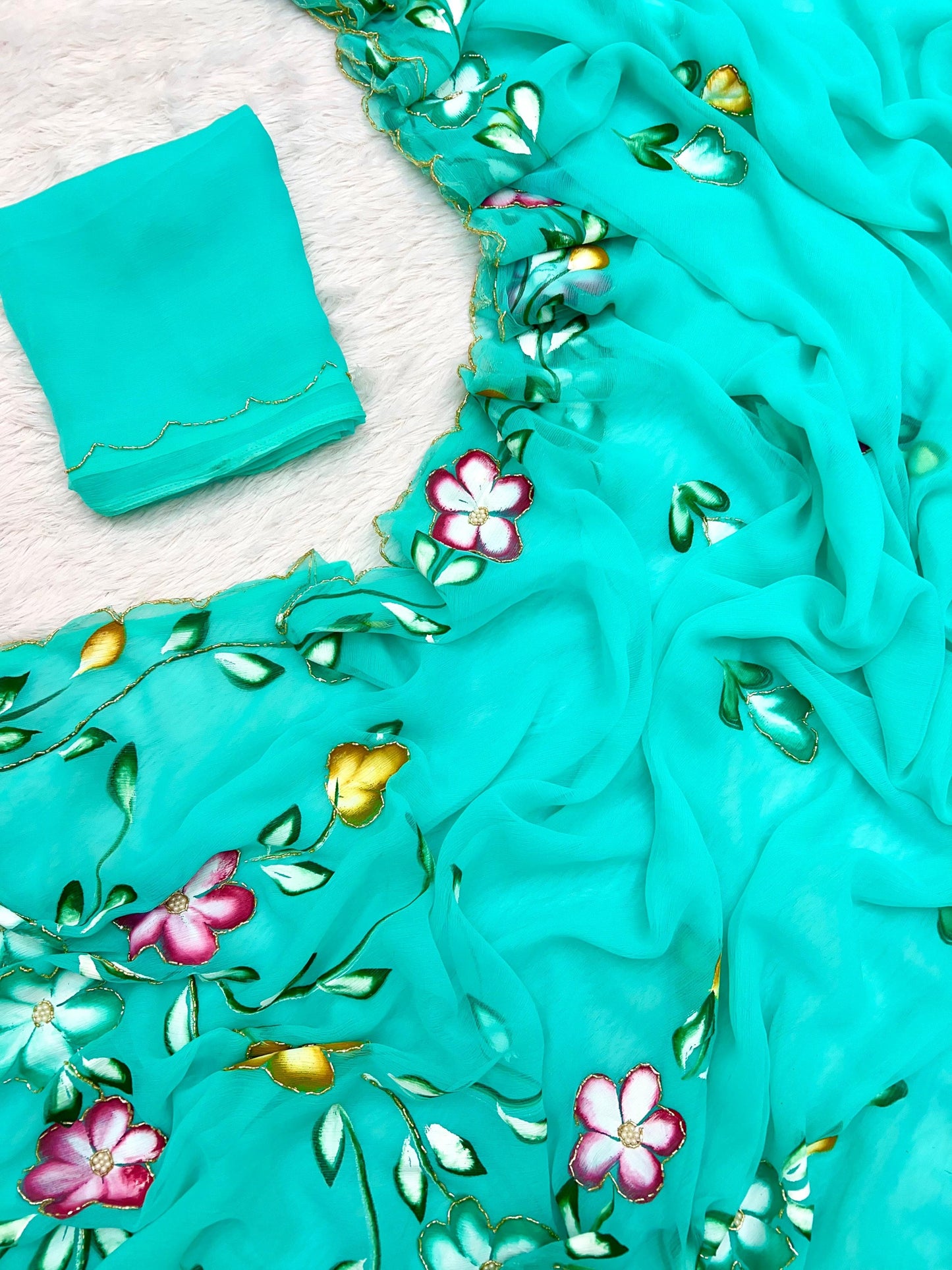 Pure chiffon saree