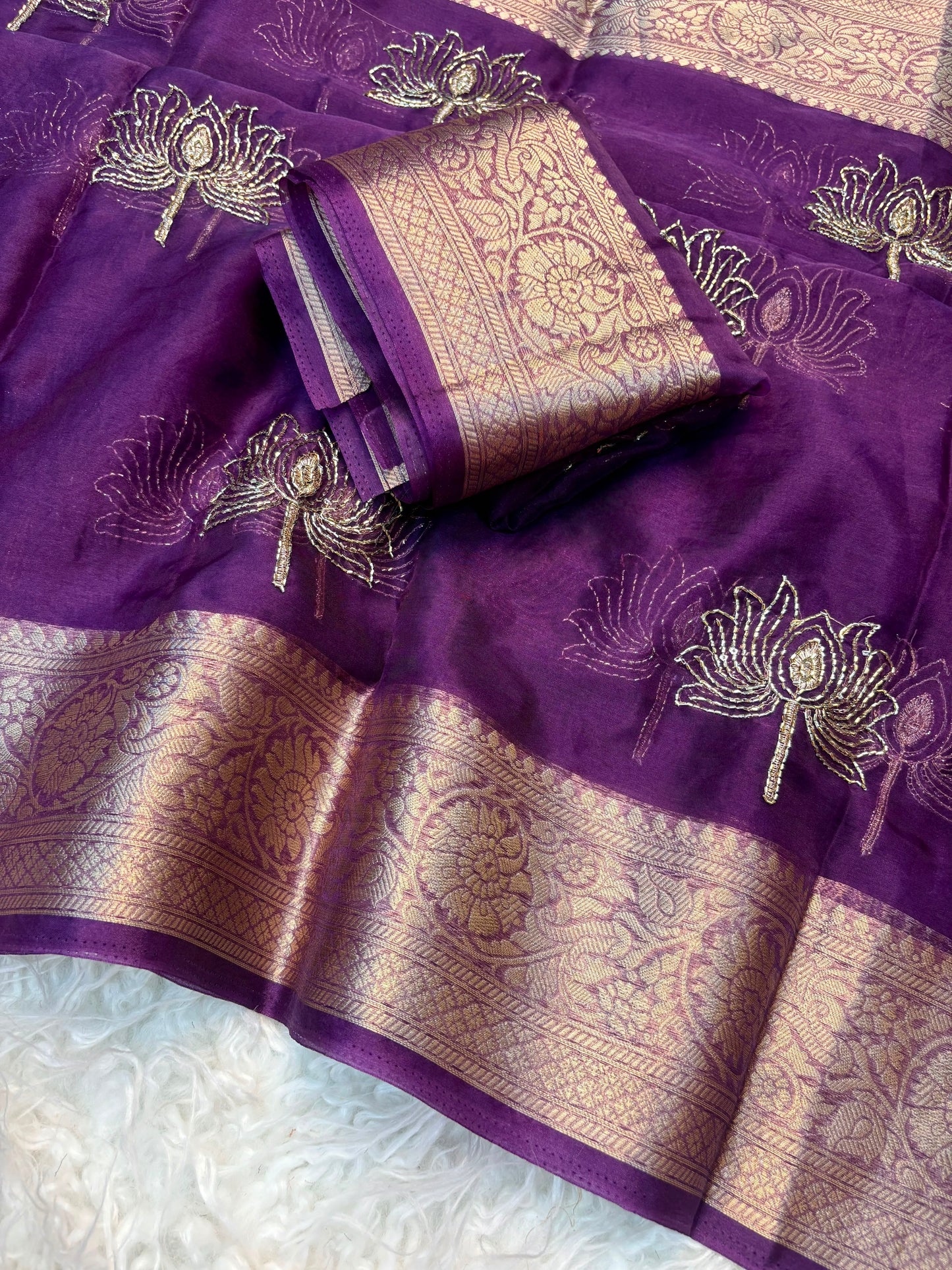 Organza silk saree
