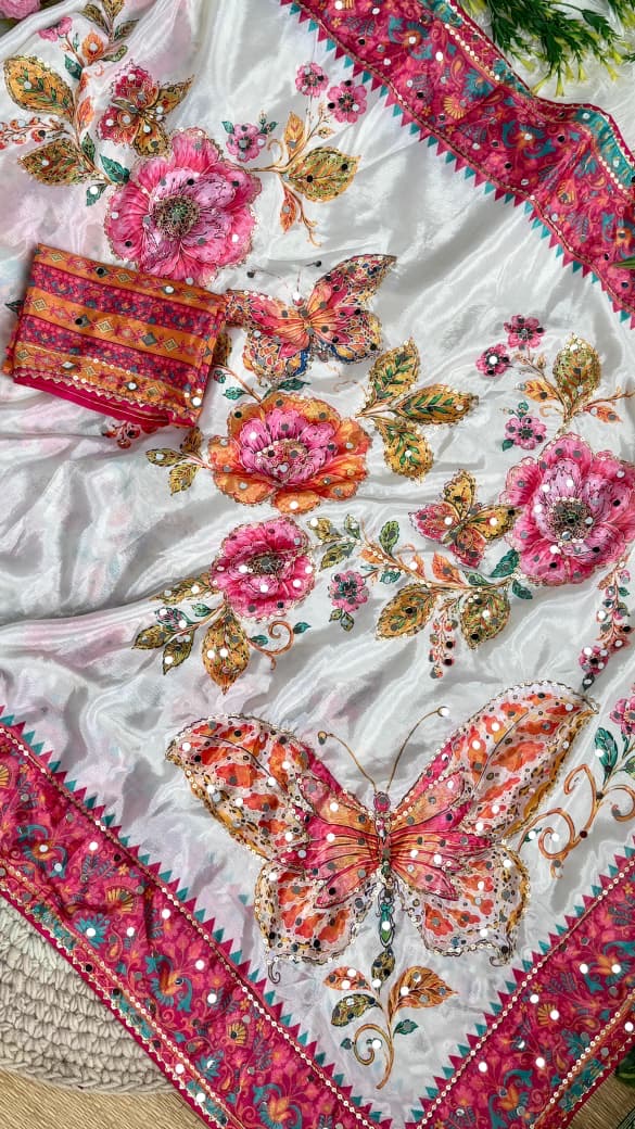 Chinnon silk saree