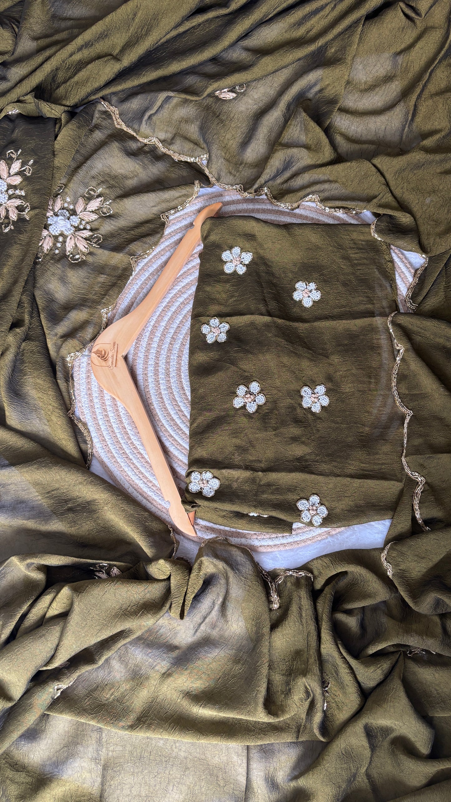 Satin silk saree