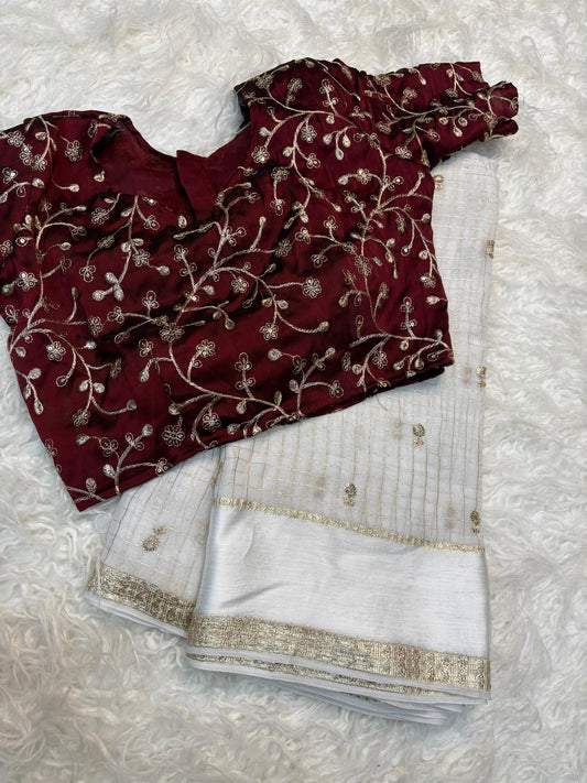 Pure viscose georgette saree