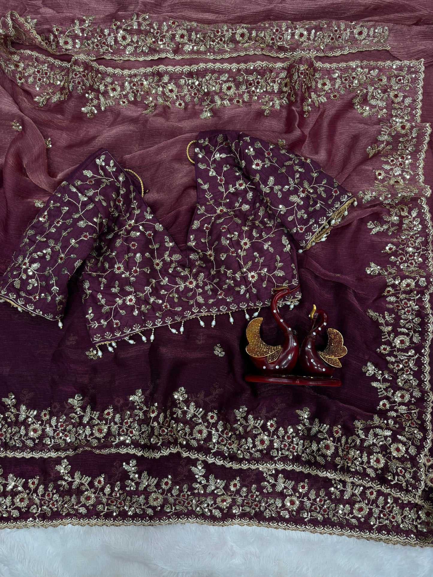 Soft chiffon silk saree