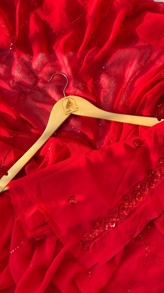 Pure faux georgette saree