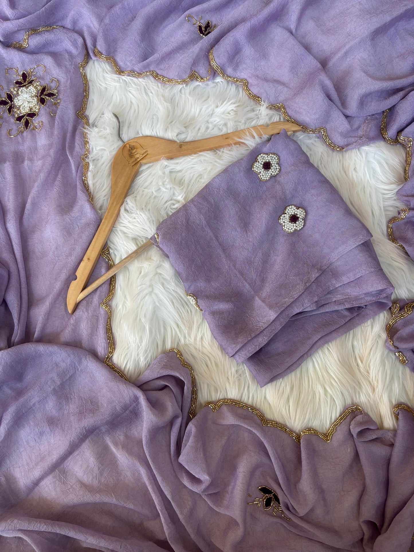 Soft crush rangoli saree