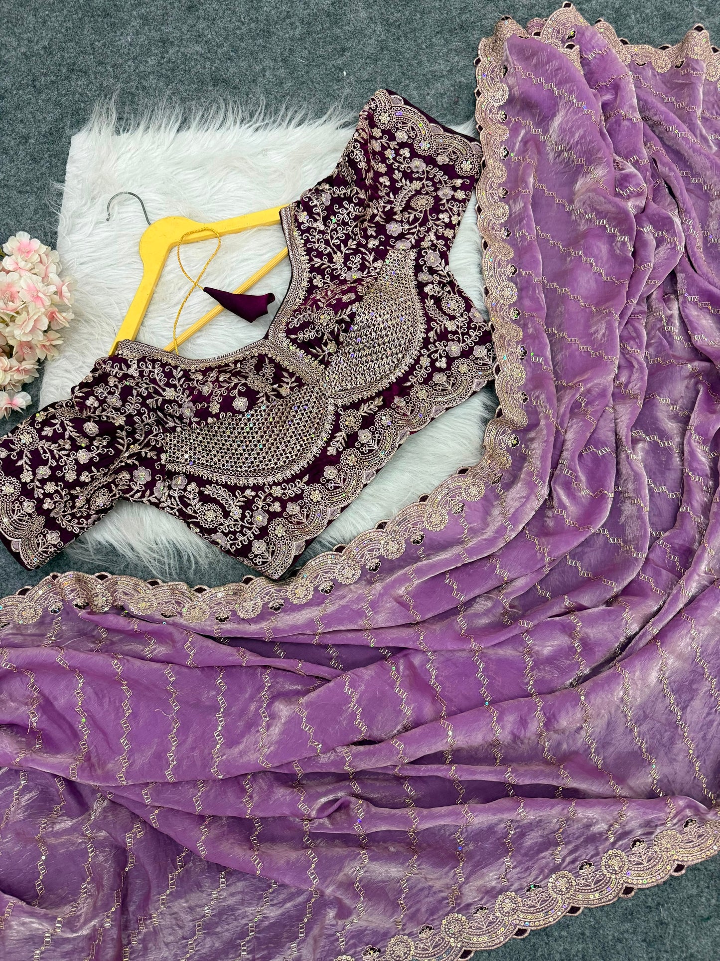 Space silk saree
