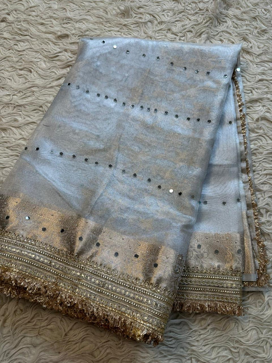Banarasi maharani tissue in daimond avtar saree