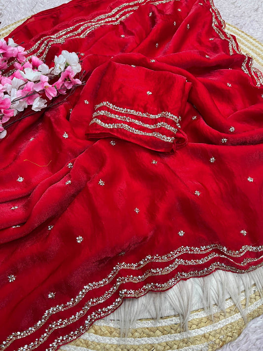 Satin silk saree