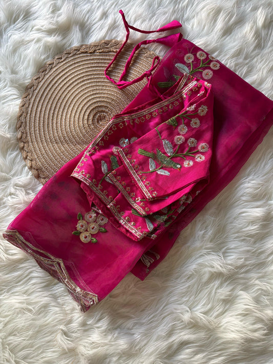 Pure soft organza saree