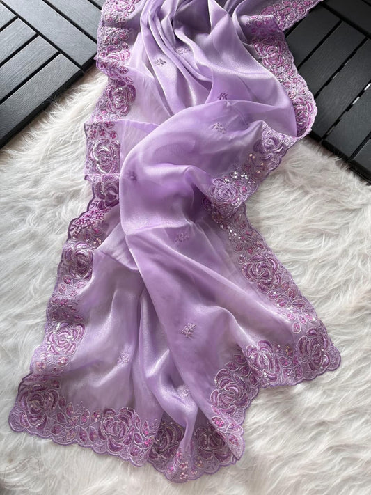 Super soft simmer tissue saree