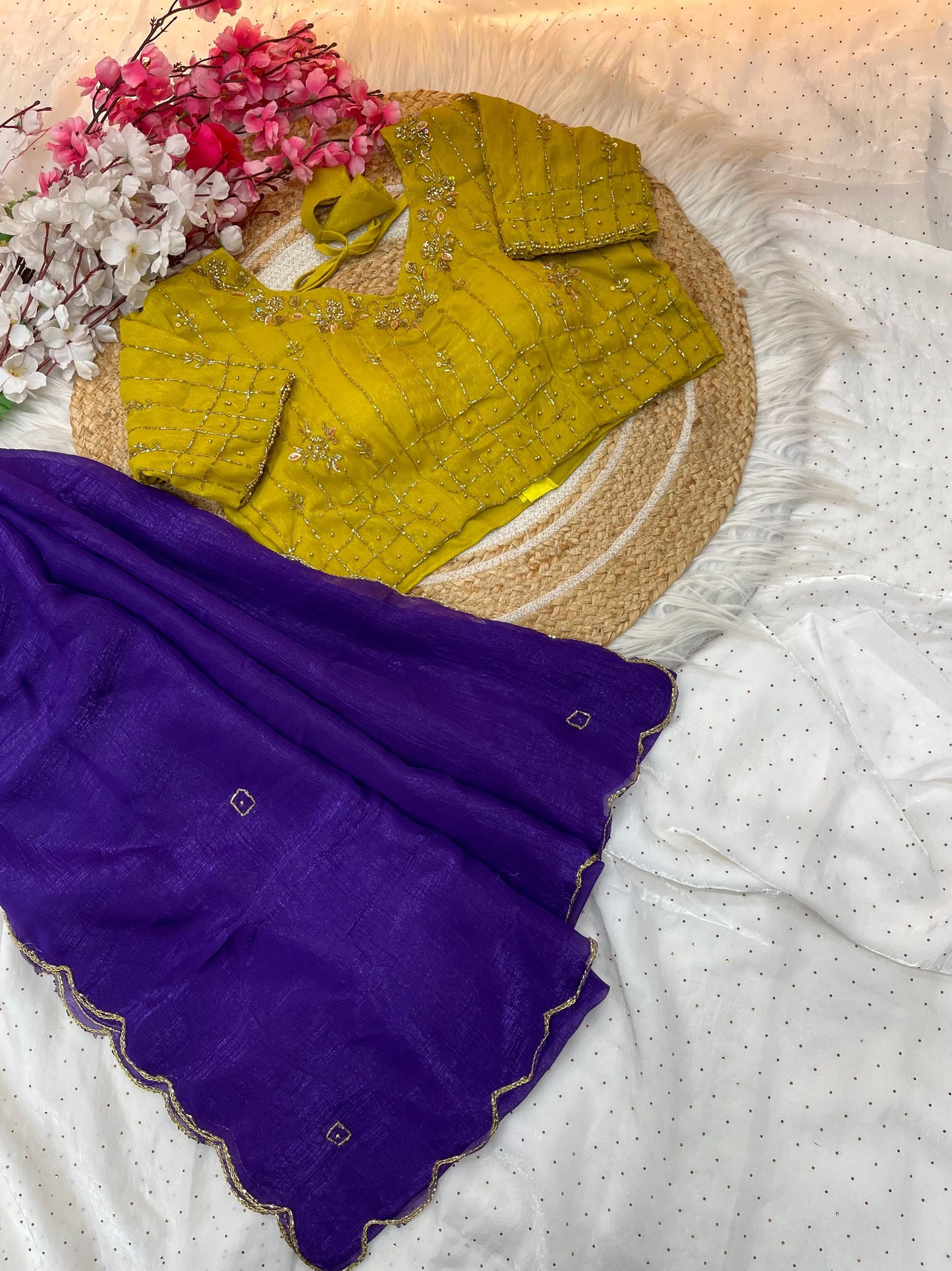 Pure soft crunchy silk saree
