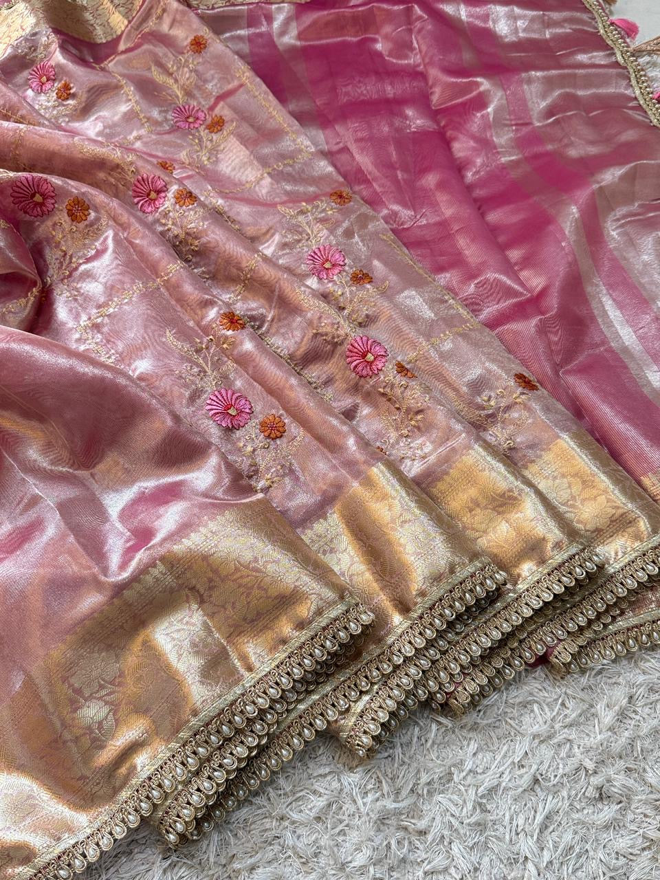Banarasi Glass Tissue Soft Saree