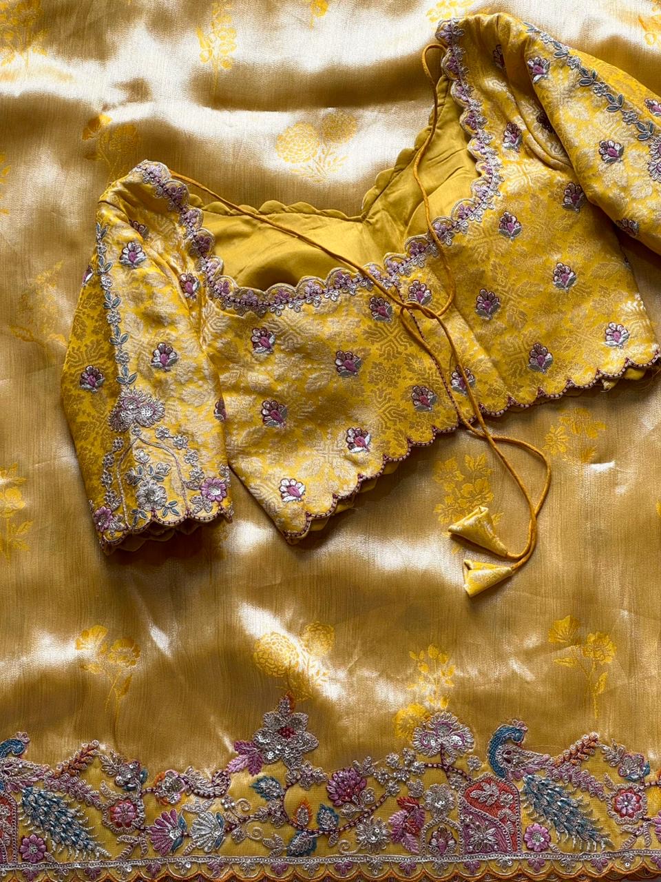 Pure soft dola silk saree