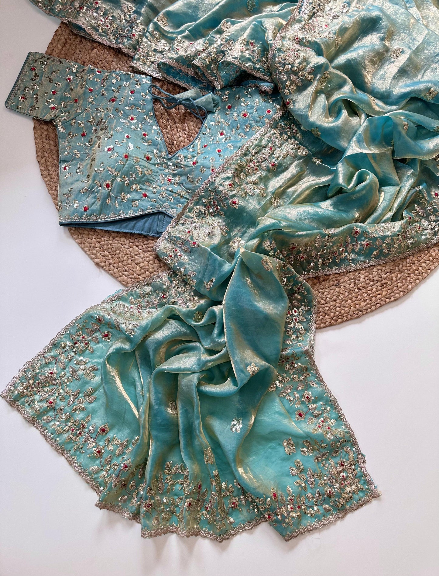 Soft satin silk saree