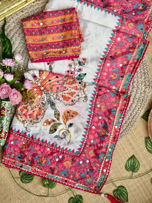 Chinnon silk saree