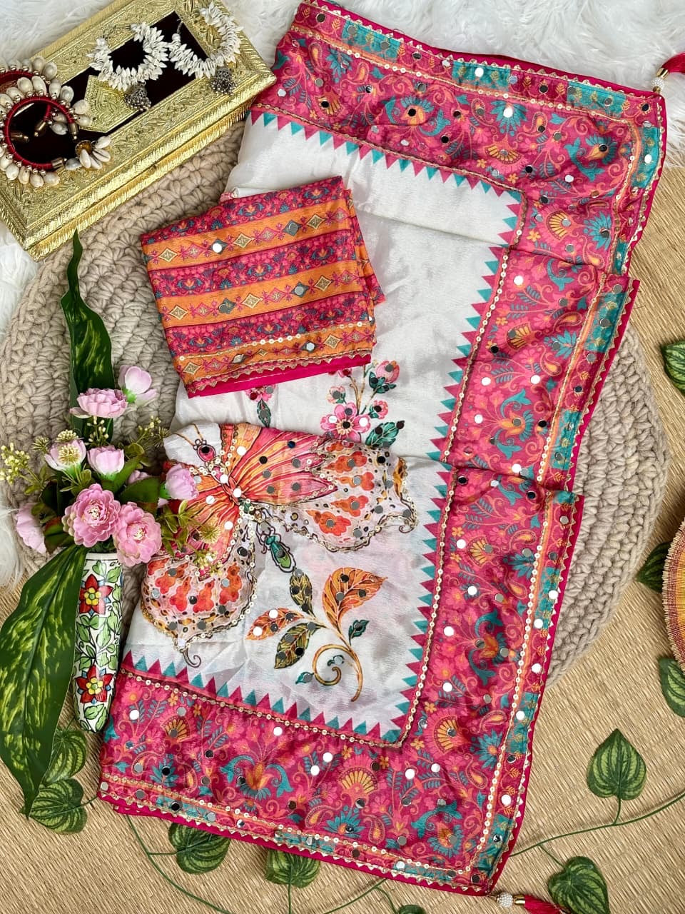 Chinnon silk saree