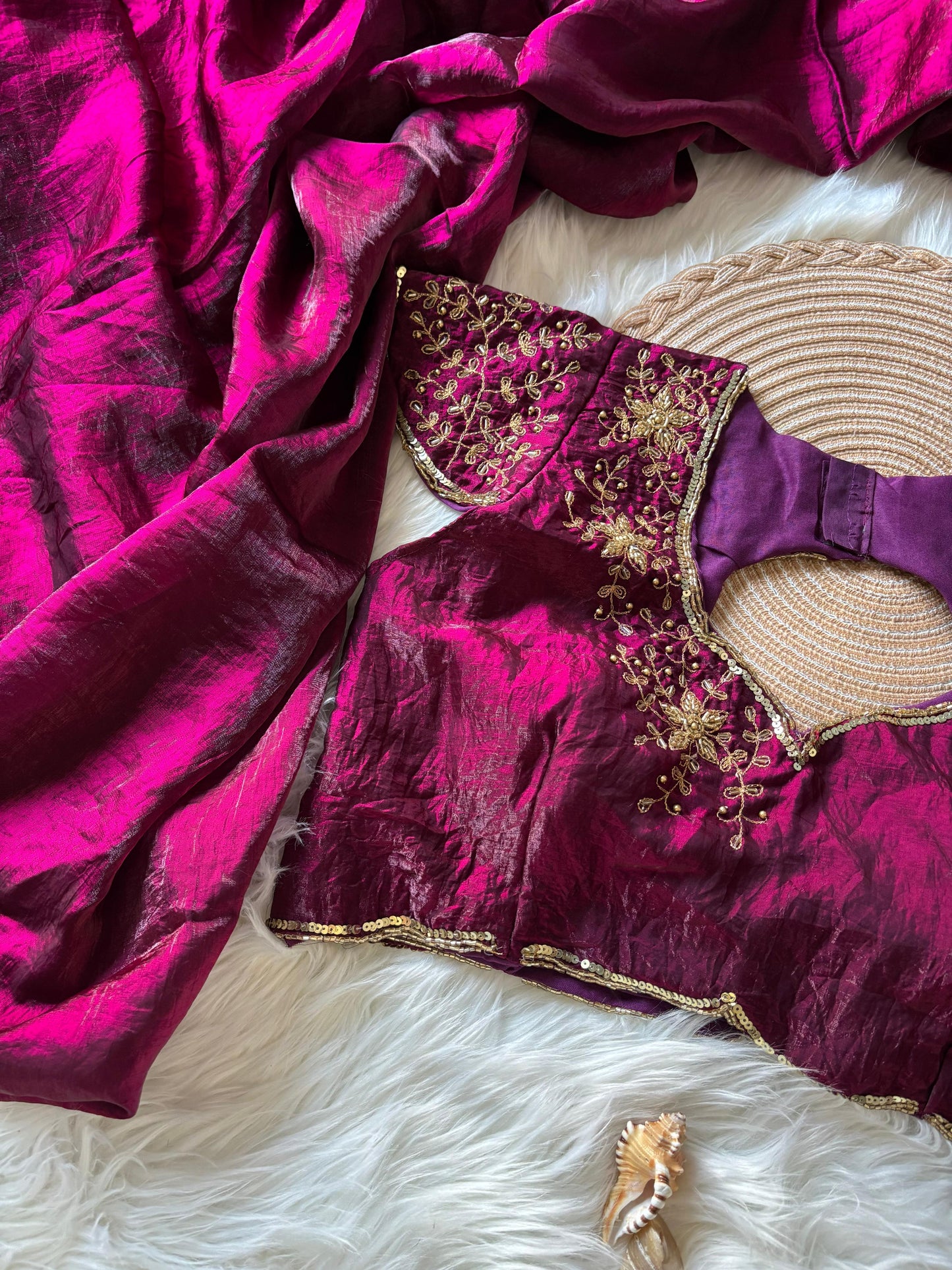 Space silk saree