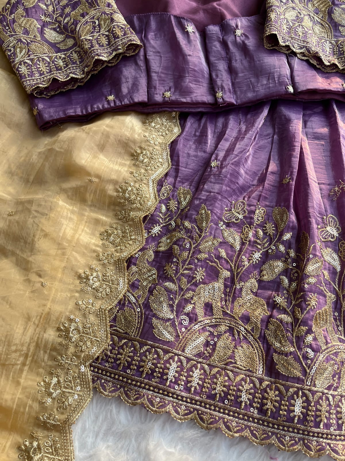 Gold crush lehenga