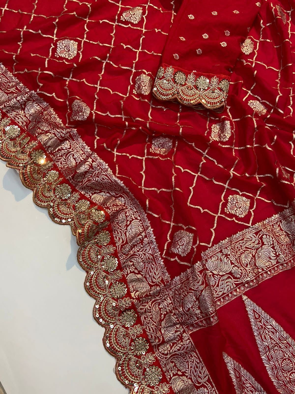 Pure Crepe Khadi Silk Pattu Saree