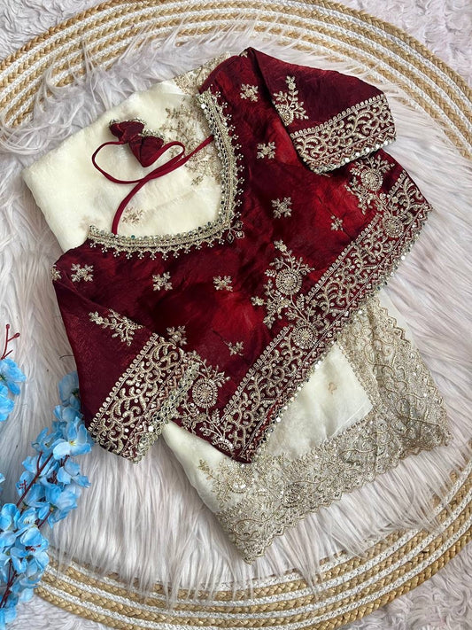 Pure Soft fendi sattin Silk saree