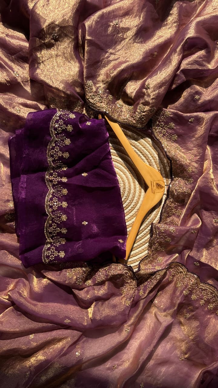 Satin silk saree