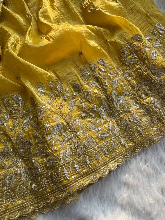 Gold crush lehenga