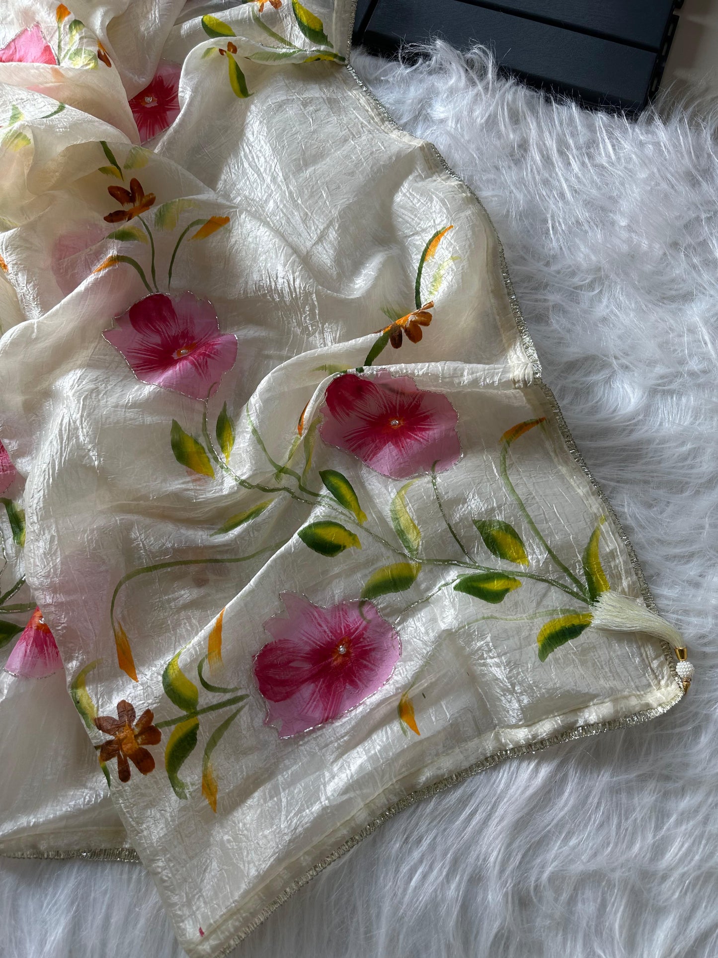 Crush silk saree