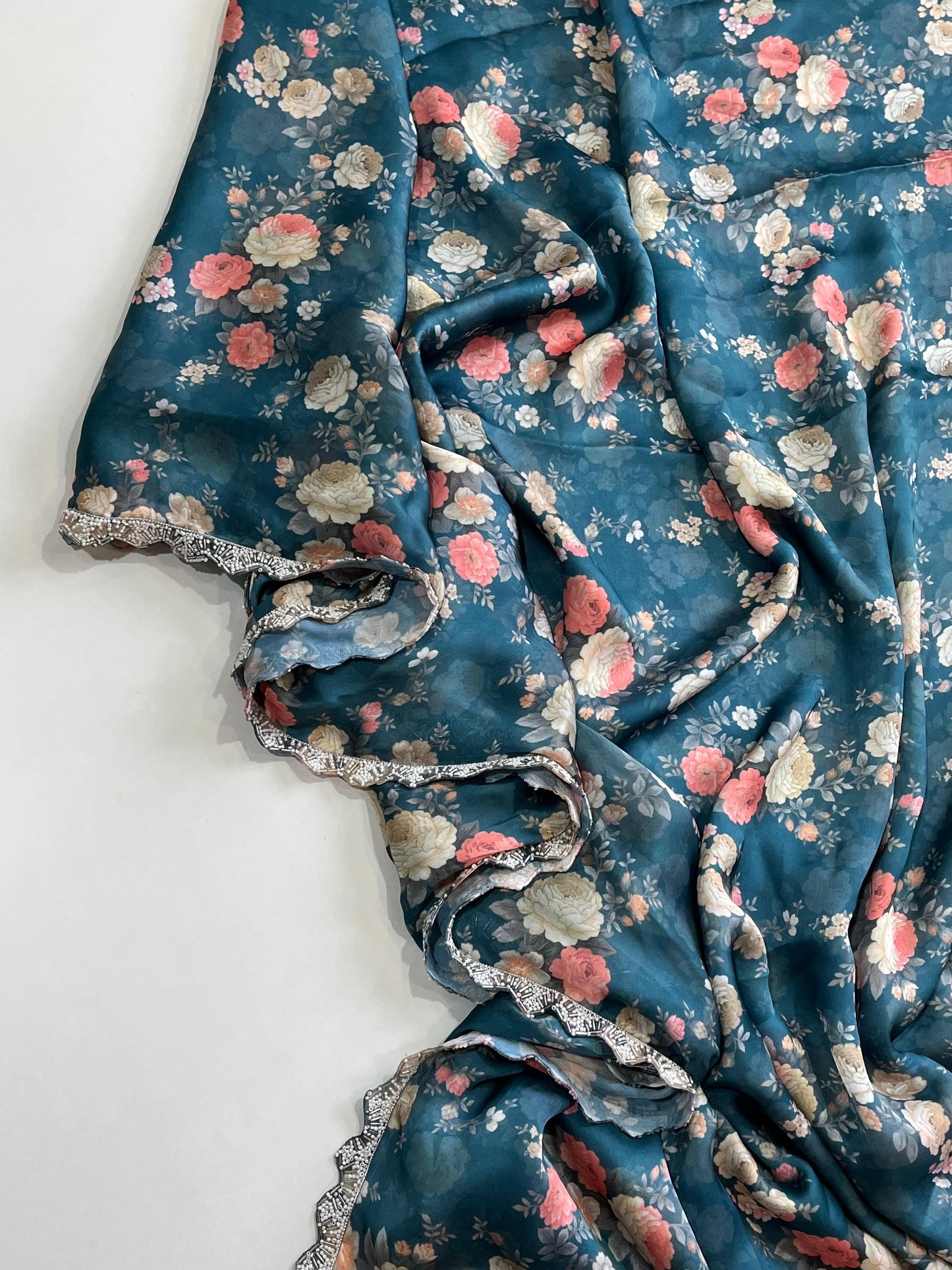 Pure Satin georgette saree