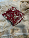 Pure viscose georgette saree