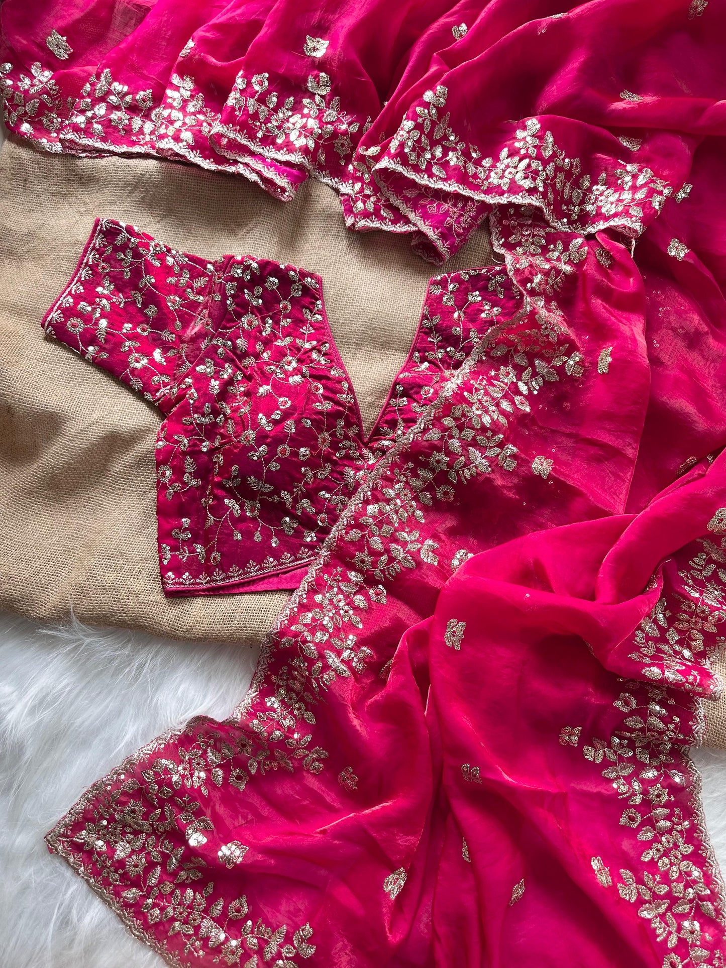 Satin silk saree