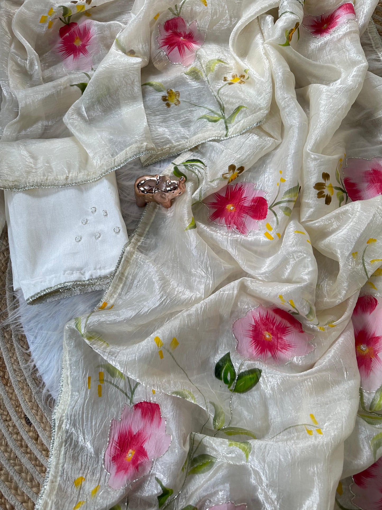Crush silk saree