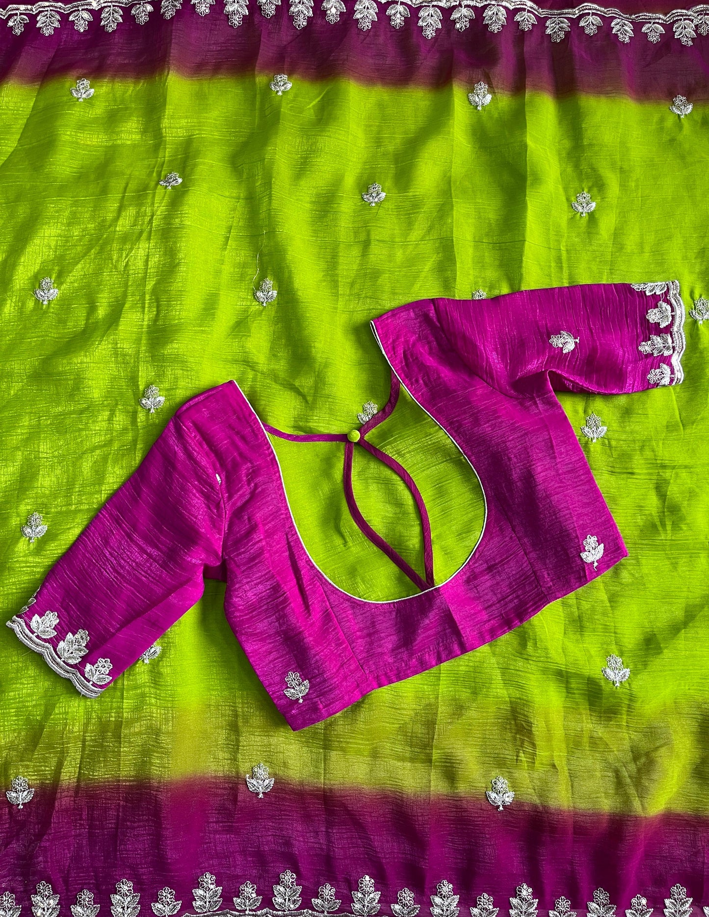 Crunchy silk saree