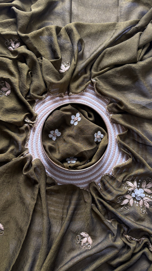 Satin silk saree