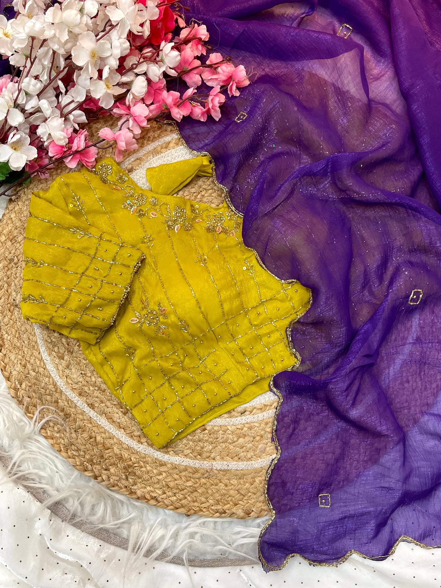 Pure soft crunchy silk saree