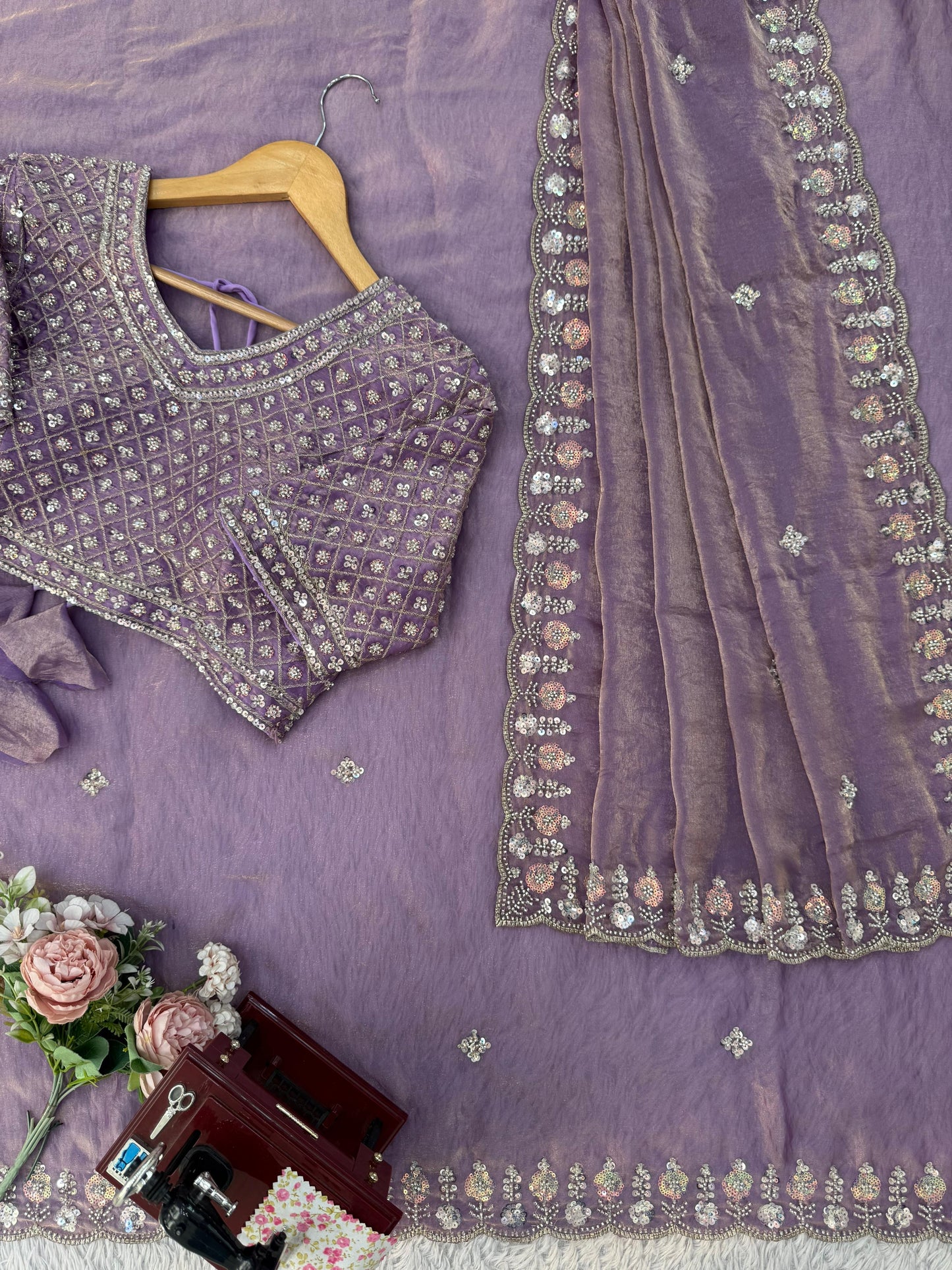Satin silk saree