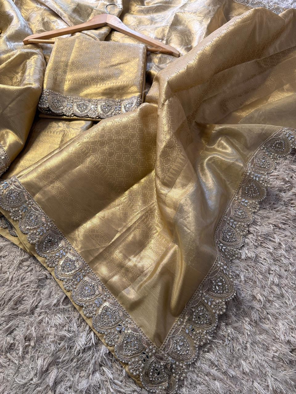 Premium Kanjivaram Katan Tissue Silk Saree