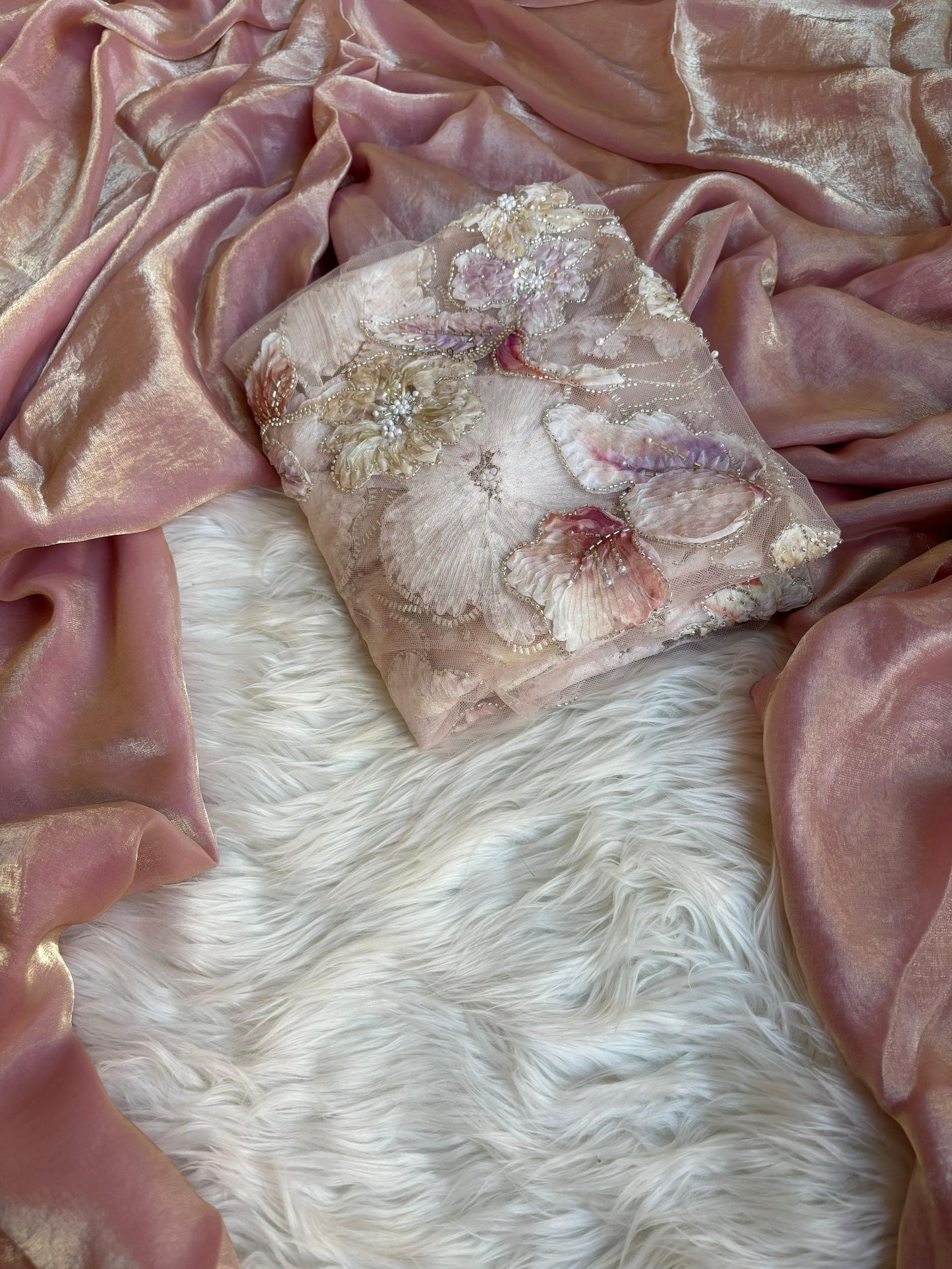 Soft satin silk saree