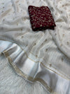 Pure viscose georgette saree