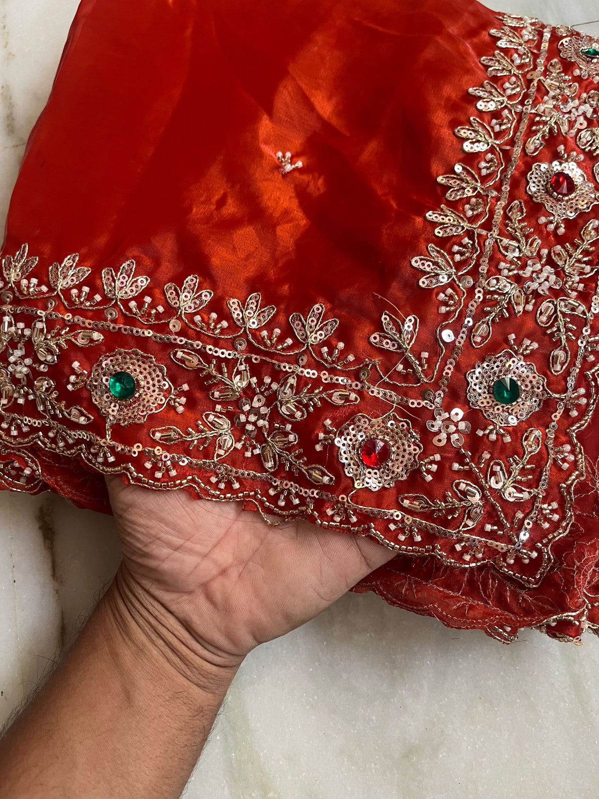 Pure satin silk saree