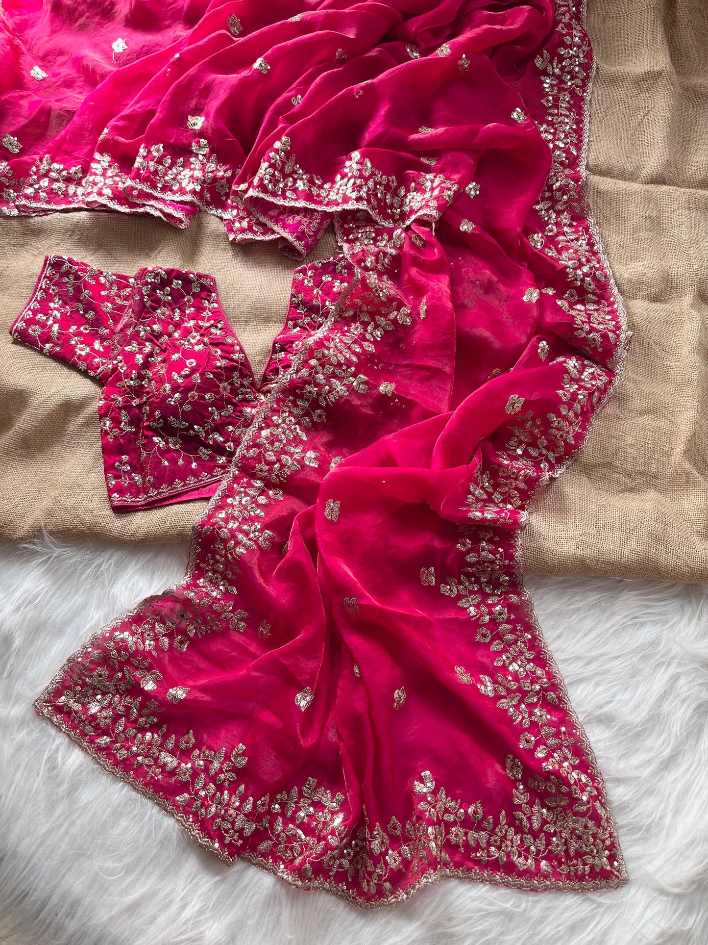 Satin silk saree