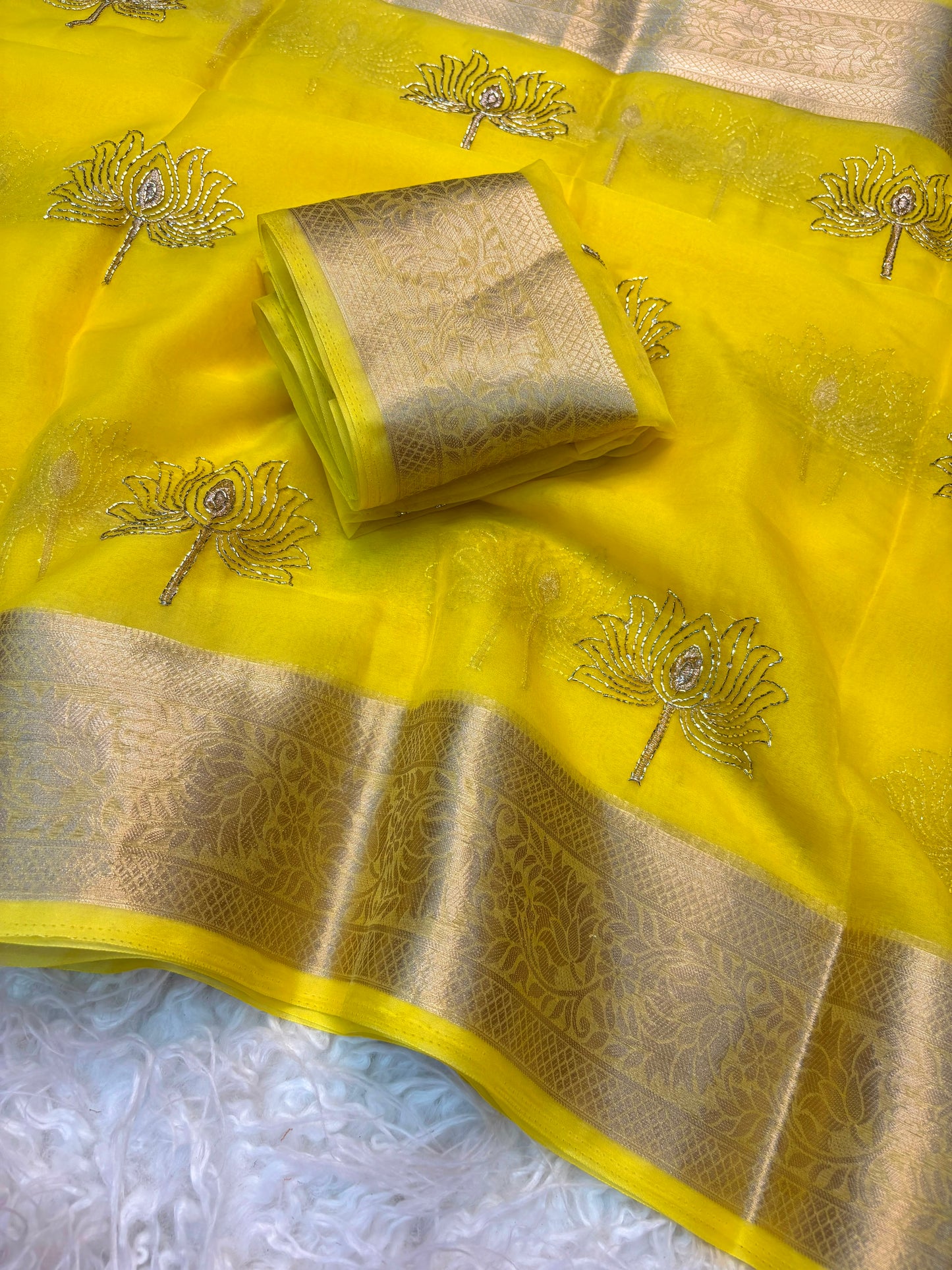 Organza silk saree