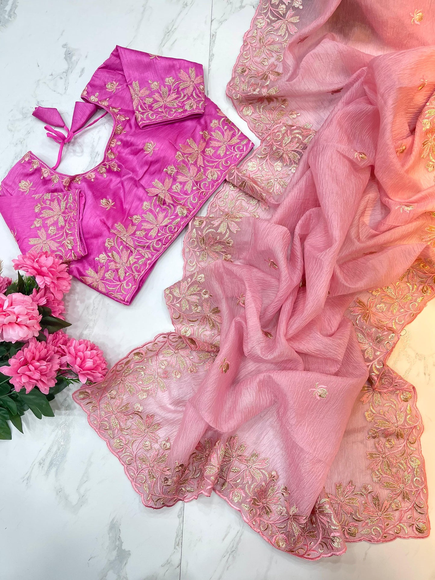 candy crush fabric with amazing embroidery thread work fancy