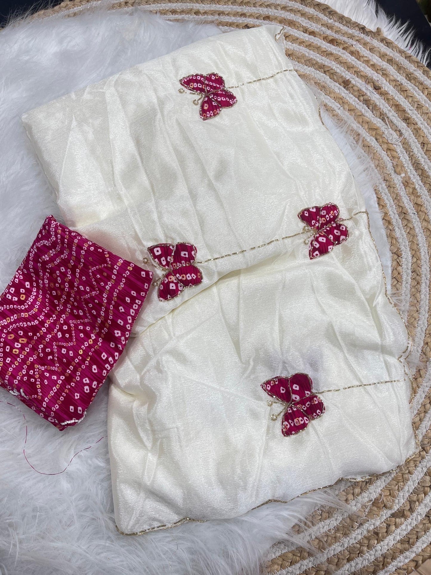 Soft nd Elegant Rich look chinnon silk saree