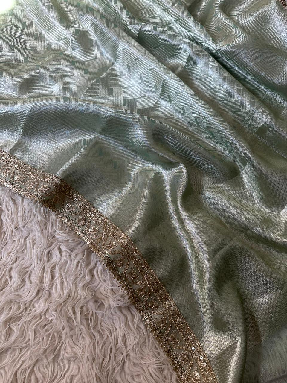 kanjivaram brocade tissue saree