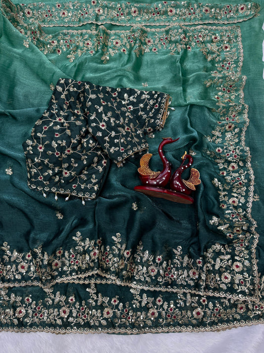 Soft chiffon silk saree