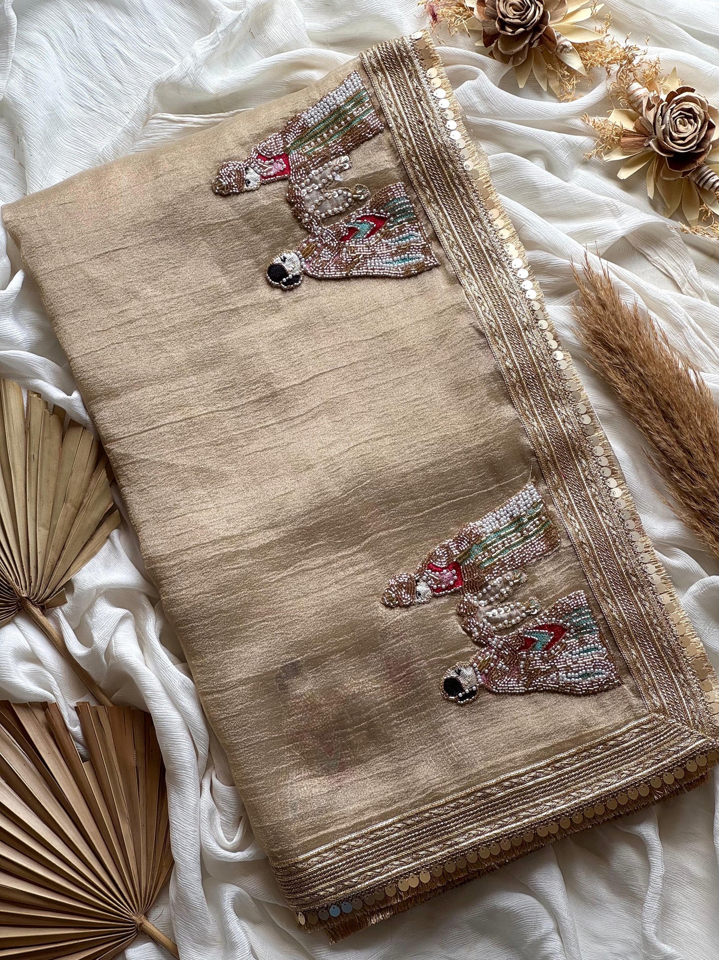 Pure soft Banarasi tissue silk saree