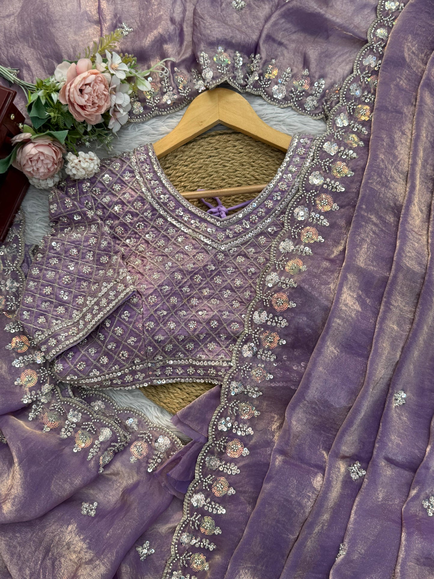 Satin silk saree