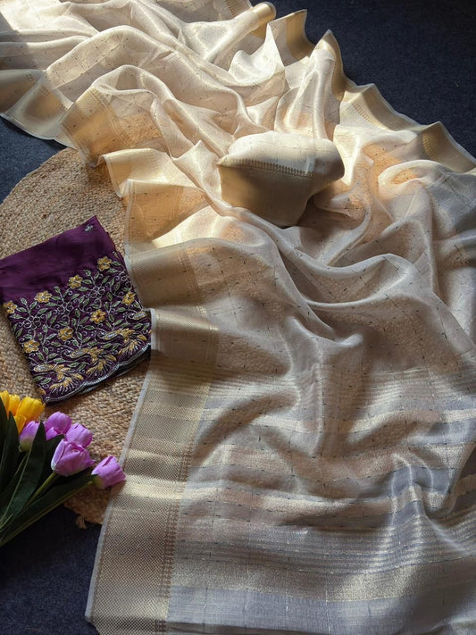 Soft tissue crush saree