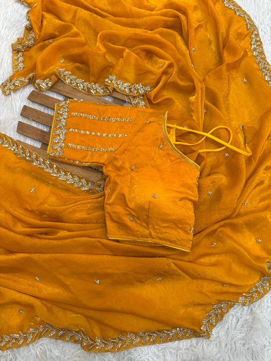 Space silk saree